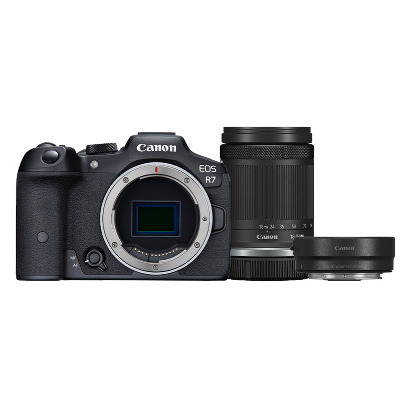 Canon EOS R7 Body + RF-S 18-150mm F/3.5-6.3 IS STM + EF - RF Mount Adapter